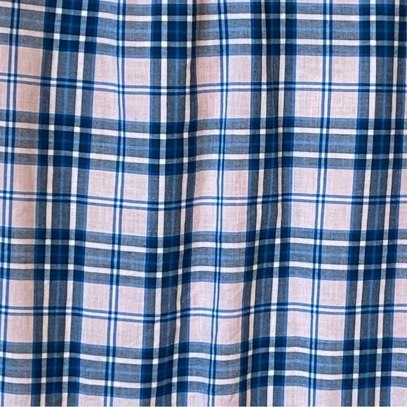 J. Crew Secret Wash Heather Poplin Slim Shirt Long Sleeve Plaid Pink Blue XXL - Picture 5 of 8
